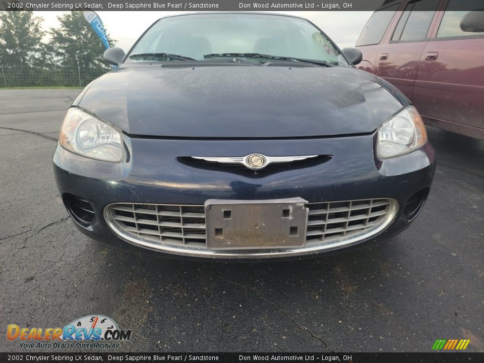 2002 Chrysler Sebring LX Sedan Deep Sapphire Blue Pearl / Sandstone Photo #3