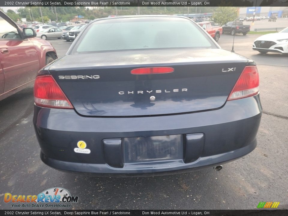 2002 Chrysler Sebring LX Sedan Deep Sapphire Blue Pearl / Sandstone Photo #7