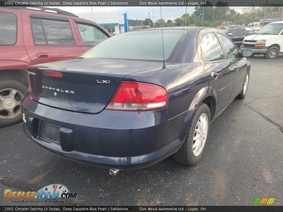 2002 Chrysler Sebring LX Sedan Deep Sapphire Blue Pearl / Sandstone Photo #8