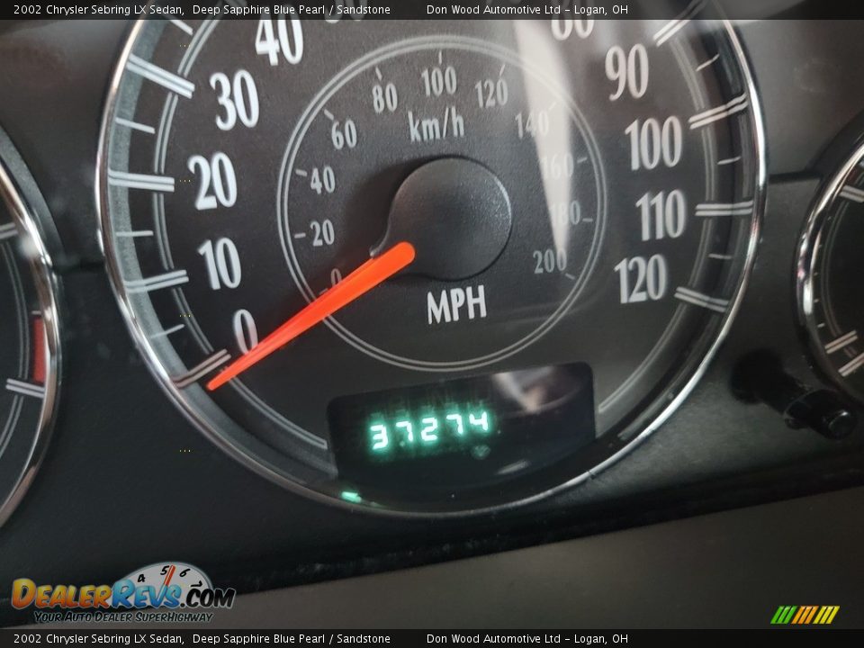 2002 Chrysler Sebring LX Sedan Deep Sapphire Blue Pearl / Sandstone Photo #11