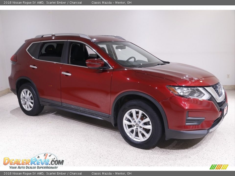 2018 Nissan Rogue SV AWD Scarlet Ember / Charcoal Photo #1