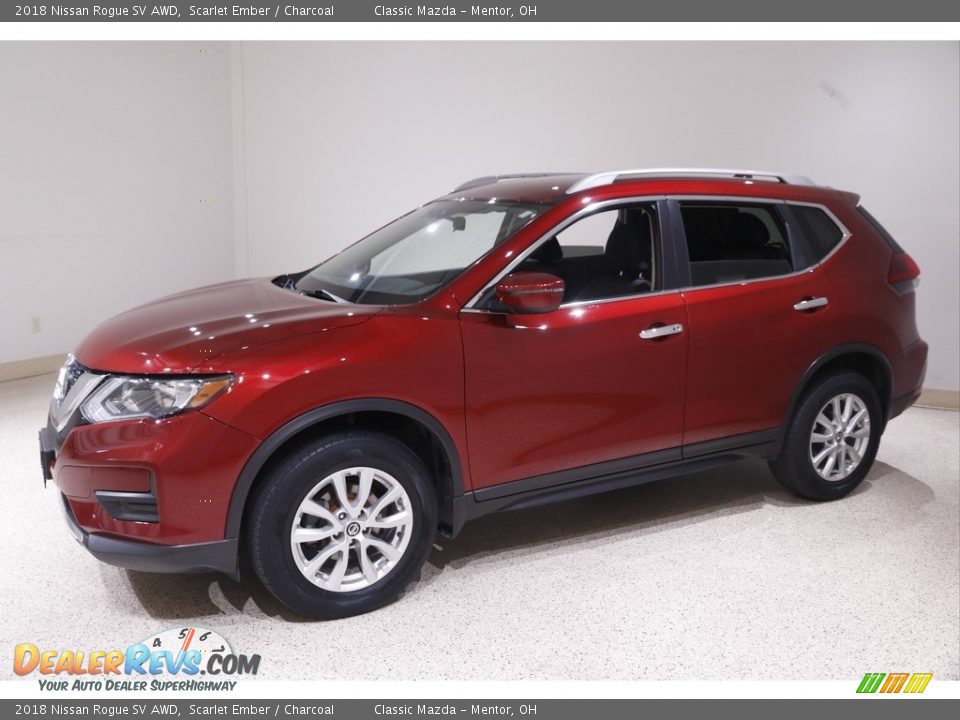 2018 Nissan Rogue SV AWD Scarlet Ember / Charcoal Photo #3