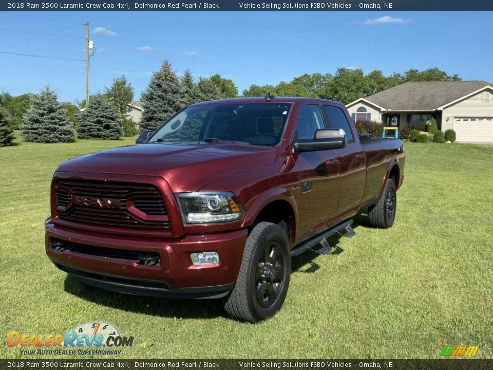 2018 Ram 3500 Laramie Crew Cab 4x4 Delmonico Red Pearl / Black Photo #1