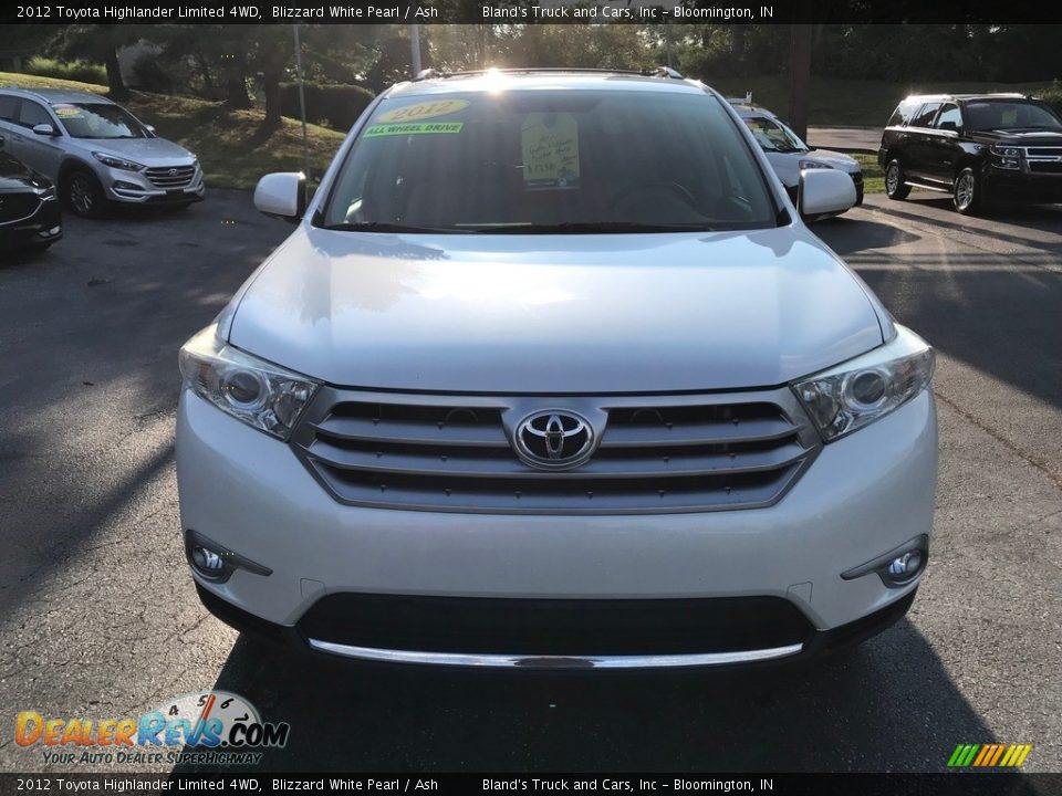 2012 Toyota Highlander Limited 4WD Blizzard White Pearl / Ash Photo #3