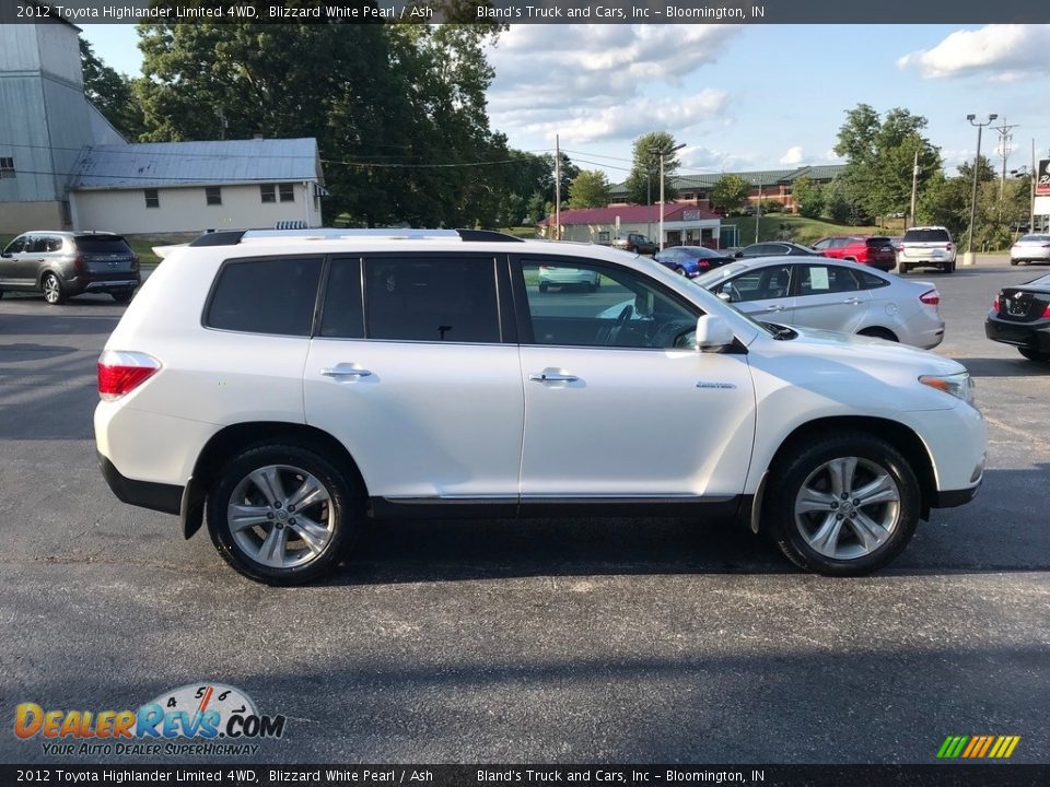 2012 Toyota Highlander Limited 4WD Blizzard White Pearl / Ash Photo #6