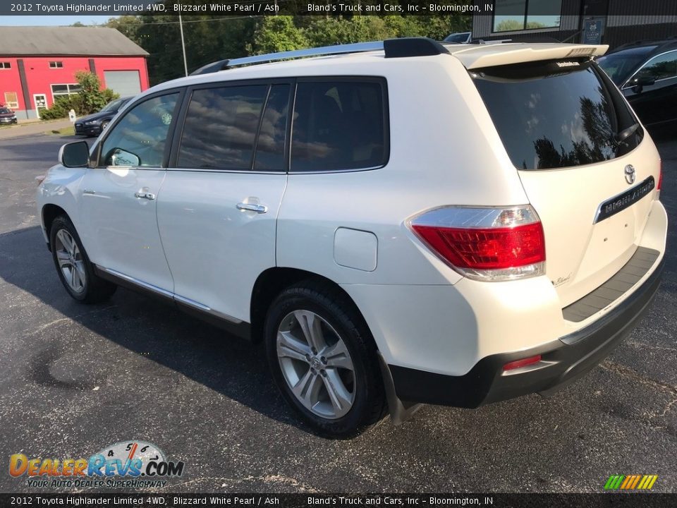 2012 Toyota Highlander Limited 4WD Blizzard White Pearl / Ash Photo #11