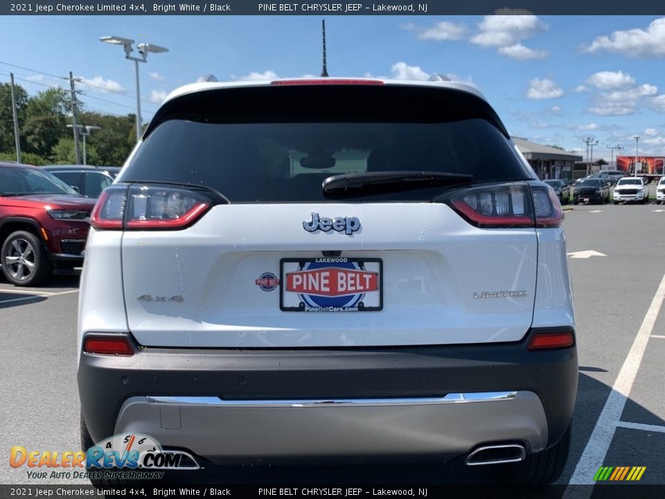 2021 Jeep Cherokee Limited 4x4 Bright White / Black Photo #7
