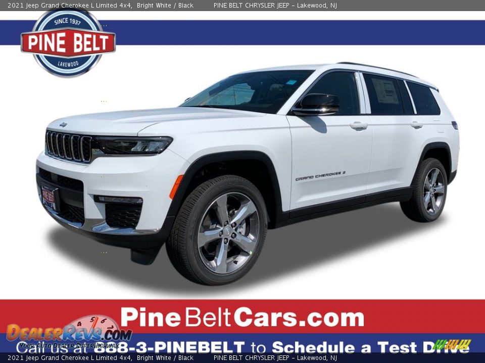 2021 Jeep Grand Cherokee L Limited 4x4 Bright White / Black Photo #1