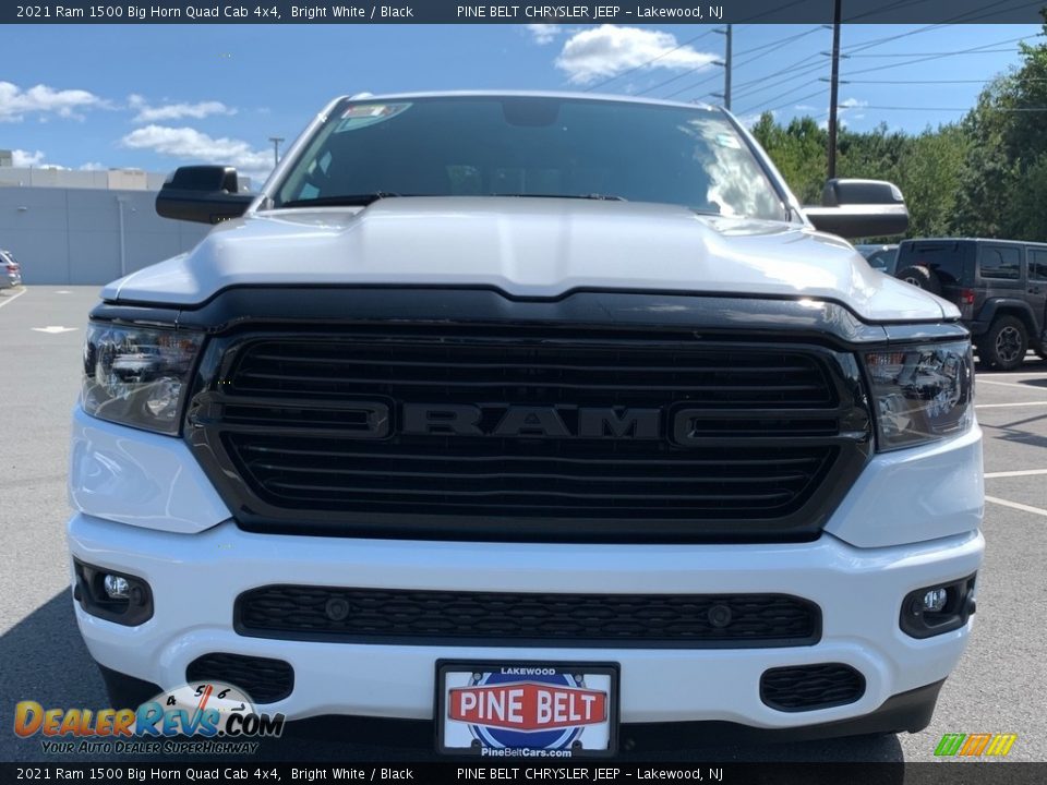 2021 Ram 1500 Big Horn Quad Cab 4x4 Bright White / Black Photo #3