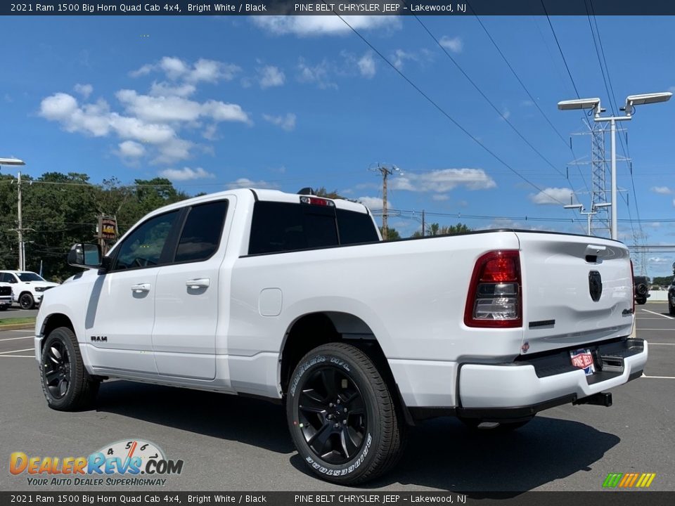 2021 Ram 1500 Big Horn Quad Cab 4x4 Bright White / Black Photo #6