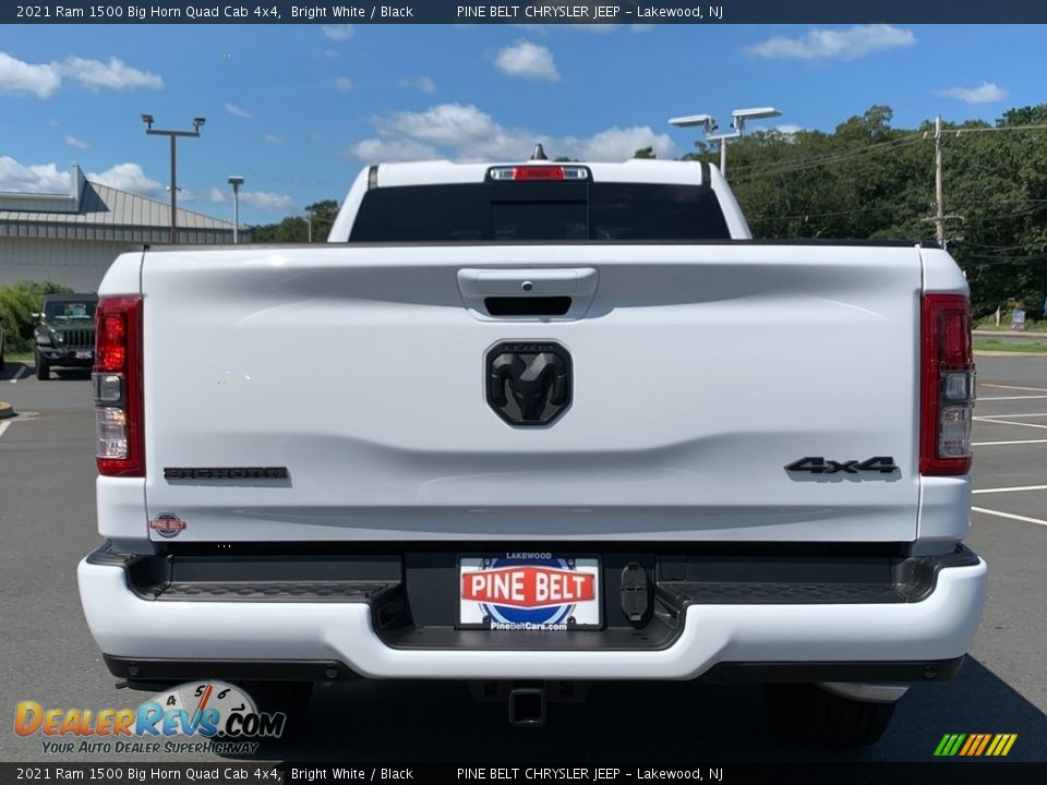 2021 Ram 1500 Big Horn Quad Cab 4x4 Bright White / Black Photo #7