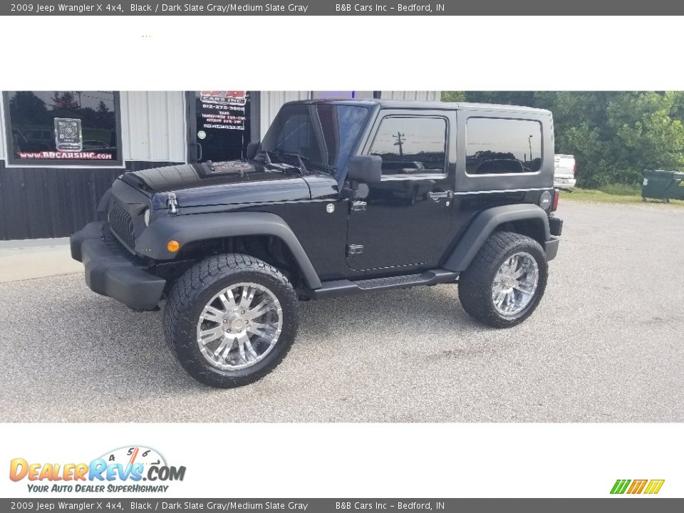 2009 Jeep Wrangler X 4x4 Black / Dark Slate Gray/Medium Slate Gray Photo #1