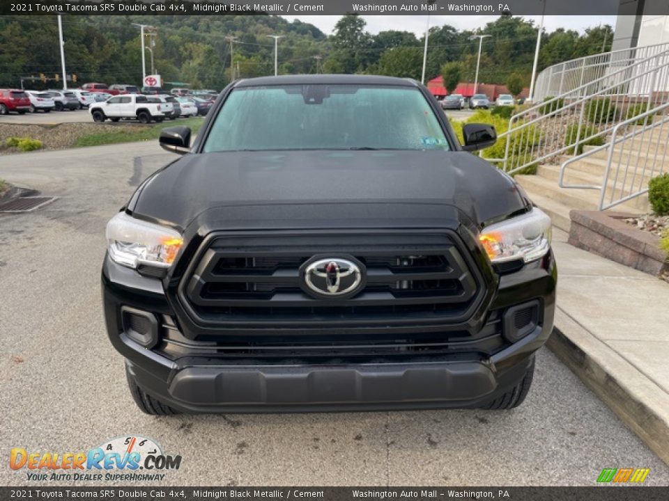 2021 Toyota Tacoma SR5 Double Cab 4x4 Midnight Black Metallic / Cement Photo #6