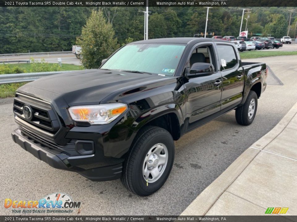 2021 Toyota Tacoma SR5 Double Cab 4x4 Midnight Black Metallic / Cement Photo #7