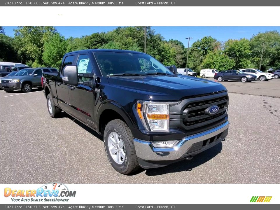 2021 Ford F150 XL SuperCrew 4x4 Agate Black / Medium Dark Slate Photo #1