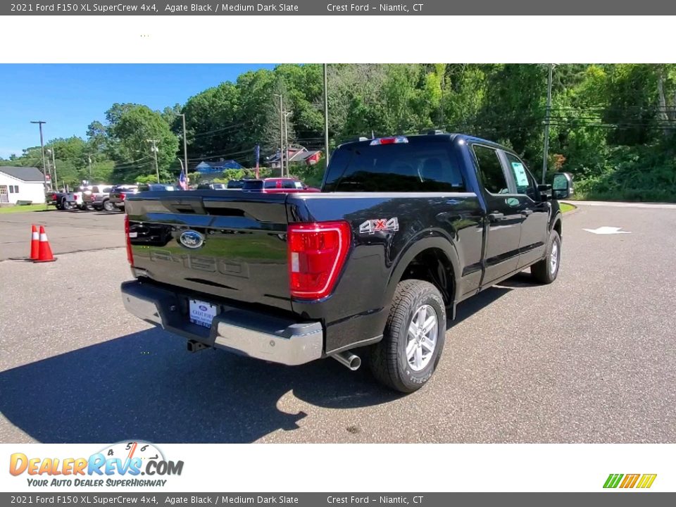 2021 Ford F150 XL SuperCrew 4x4 Agate Black / Medium Dark Slate Photo #7