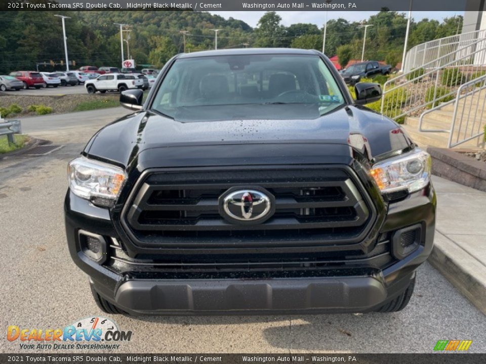 2021 Toyota Tacoma SR5 Double Cab Midnight Black Metallic / Cement Photo #6