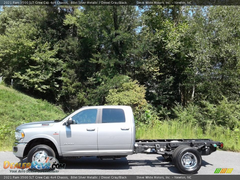 2021 Ram 3500 SLT Crew Cab 4x4 Chassis Billet Silver Metallic / Diesel Gray/Black Photo #1