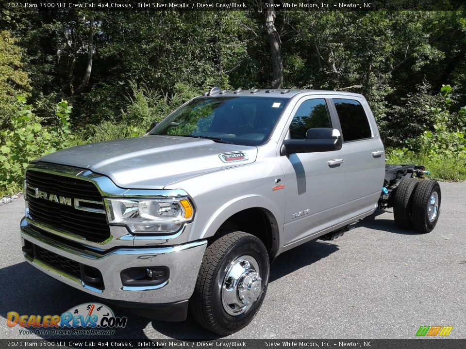 2021 Ram 3500 SLT Crew Cab 4x4 Chassis Billet Silver Metallic / Diesel Gray/Black Photo #2