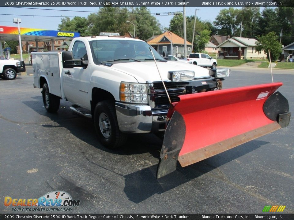 2009 Chevrolet Silverado 2500HD Work Truck Regular Cab 4x4 Chassis Summit White / Dark Titanium Photo #5