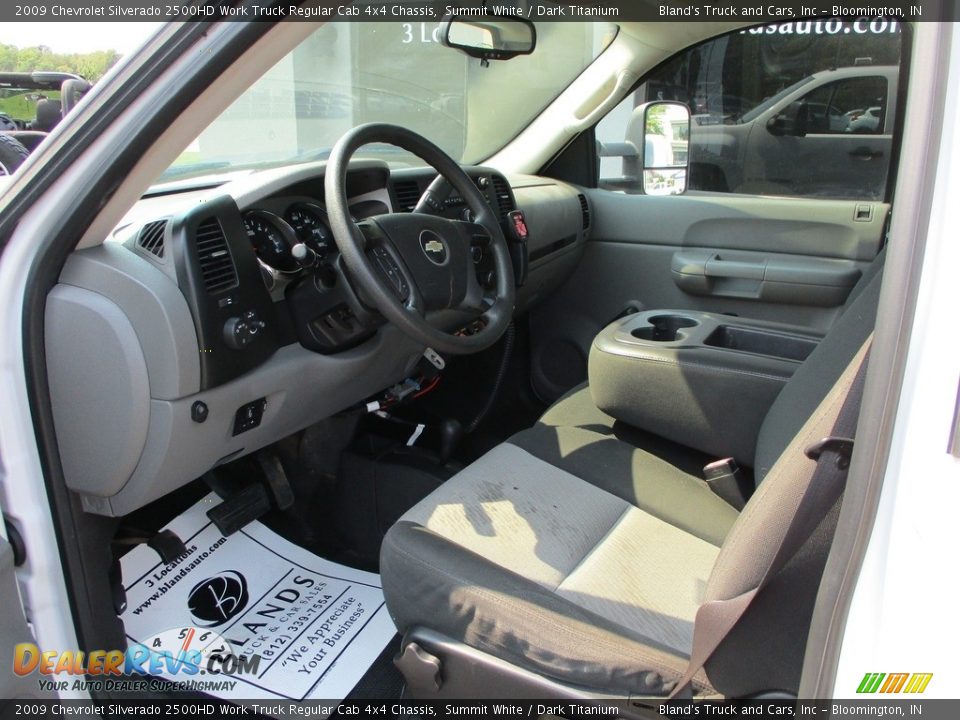 2009 Chevrolet Silverado 2500HD Work Truck Regular Cab 4x4 Chassis Summit White / Dark Titanium Photo #6