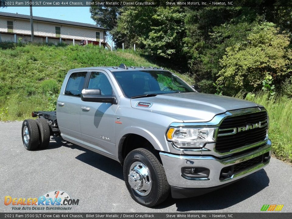 2021 Ram 3500 SLT Crew Cab 4x4 Chassis Billet Silver Metallic / Diesel Gray/Black Photo #4