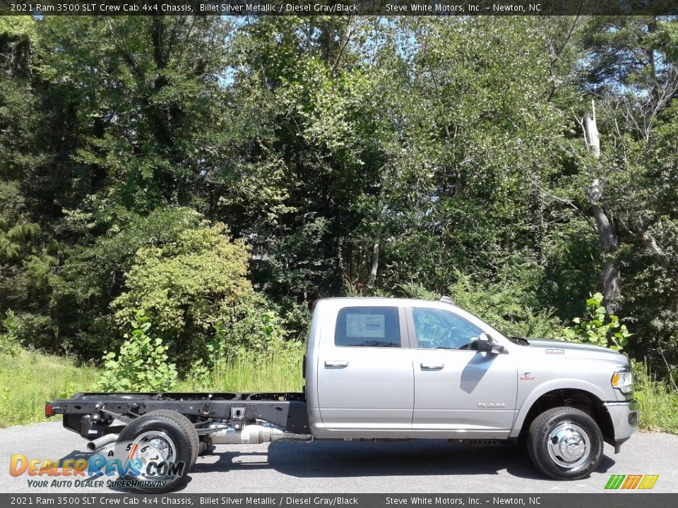 2021 Ram 3500 SLT Crew Cab 4x4 Chassis Billet Silver Metallic / Diesel Gray/Black Photo #5