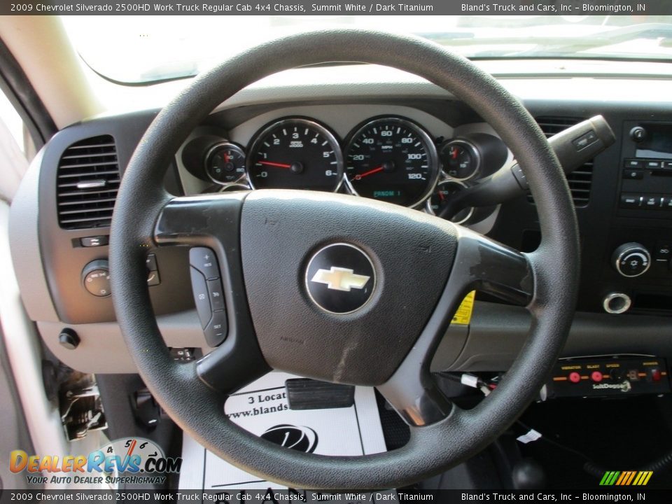 2009 Chevrolet Silverado 2500HD Work Truck Regular Cab 4x4 Chassis Summit White / Dark Titanium Photo #9