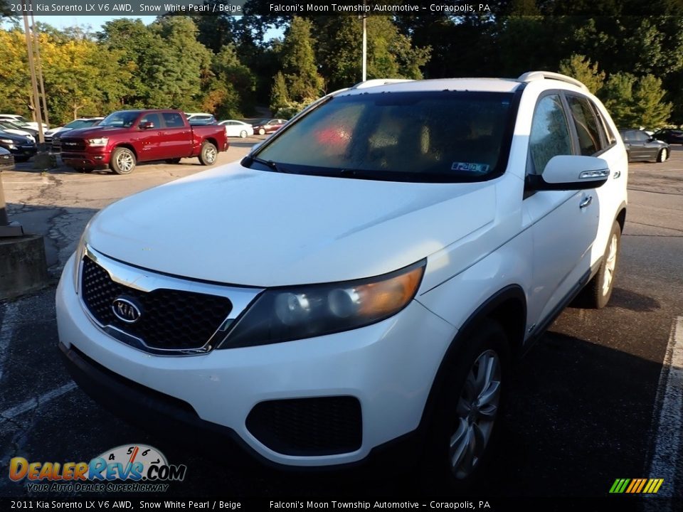 2011 Kia Sorento LX V6 AWD Snow White Pearl / Beige Photo #1