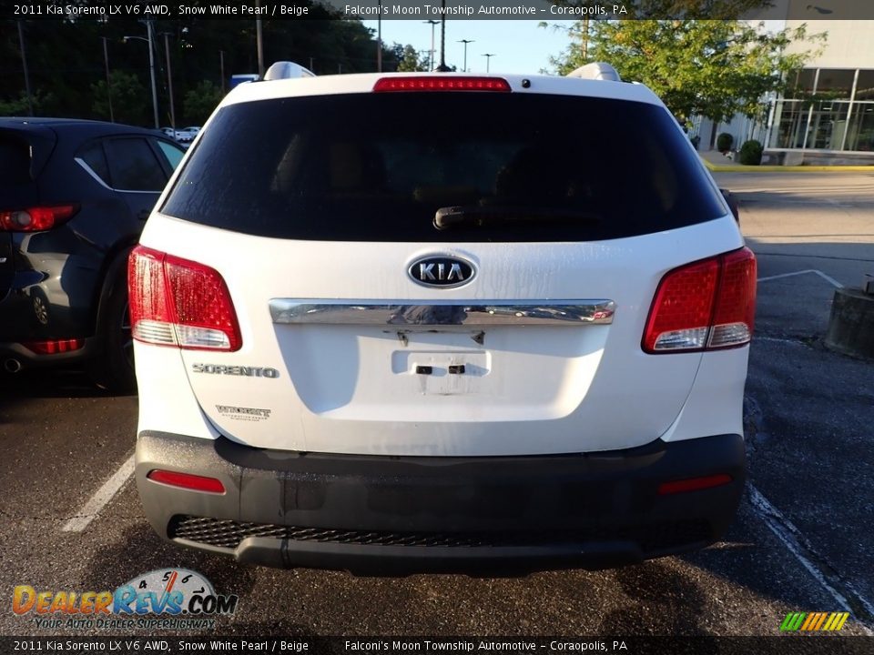 2011 Kia Sorento LX V6 AWD Snow White Pearl / Beige Photo #3