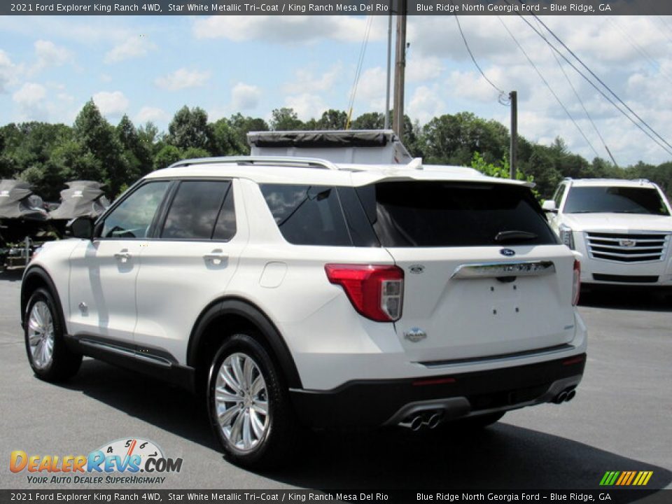 2021 Ford Explorer King Ranch 4WD Star White Metallic Tri-Coat / King Ranch Mesa Del Rio Photo #3