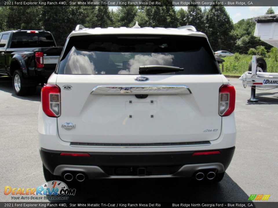 2021 Ford Explorer King Ranch 4WD Star White Metallic Tri-Coat / King Ranch Mesa Del Rio Photo #4