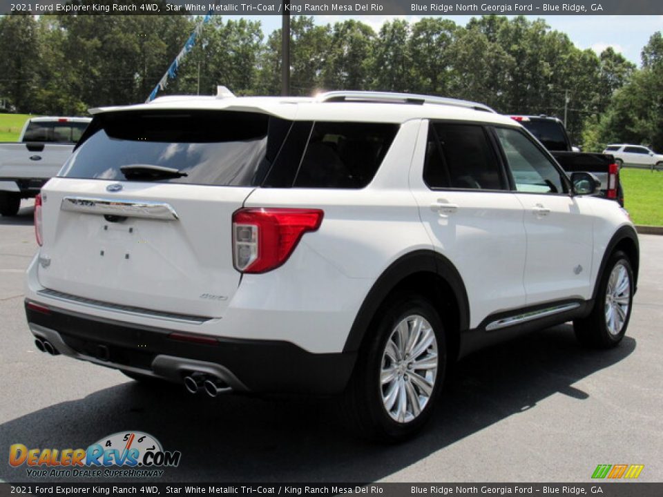 2021 Ford Explorer King Ranch 4WD Star White Metallic Tri-Coat / King Ranch Mesa Del Rio Photo #5