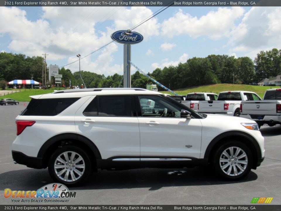 Star White Metallic Tri-Coat 2021 Ford Explorer King Ranch 4WD Photo #6