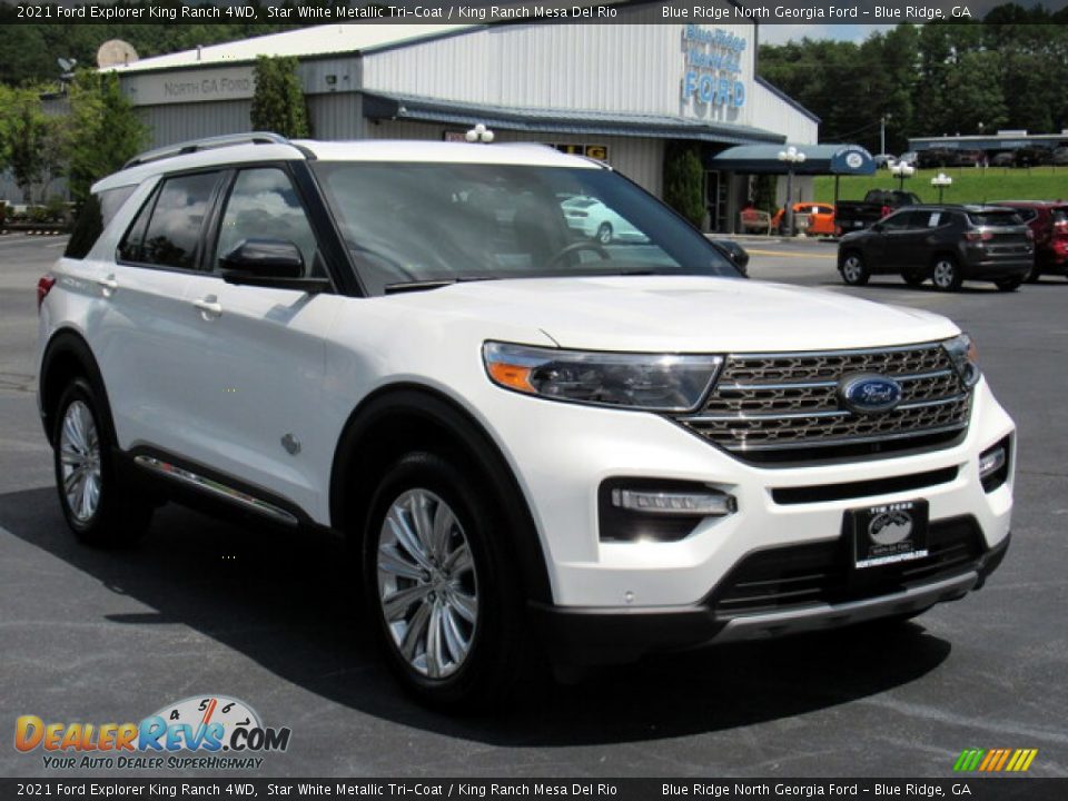 2021 Ford Explorer King Ranch 4WD Star White Metallic Tri-Coat / King Ranch Mesa Del Rio Photo #7