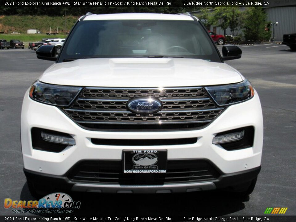 2021 Ford Explorer King Ranch 4WD Star White Metallic Tri-Coat / King Ranch Mesa Del Rio Photo #8