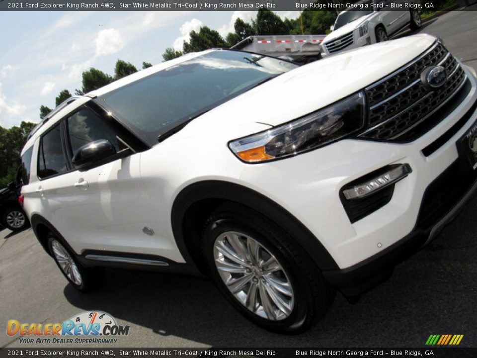 2021 Ford Explorer King Ranch 4WD Star White Metallic Tri-Coat / King Ranch Mesa Del Rio Photo #27