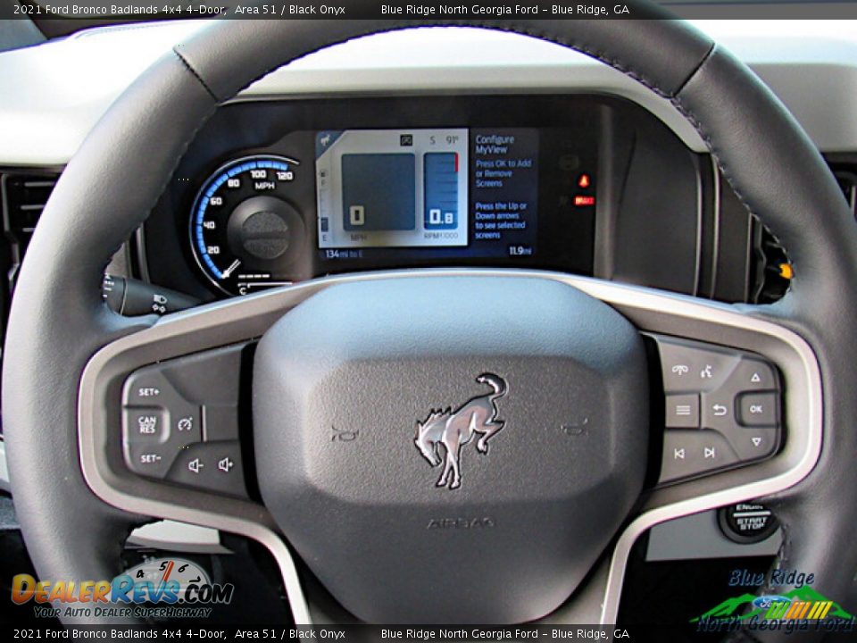 2021 Ford Bronco Badlands 4x4 4-Door Steering Wheel Photo #18