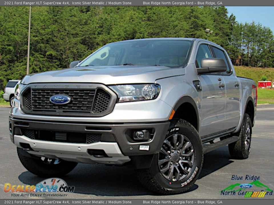 2021 Ford Ranger XLT SuperCrew 4x4 Iconic Silver Metallic / Medium Stone Photo #1