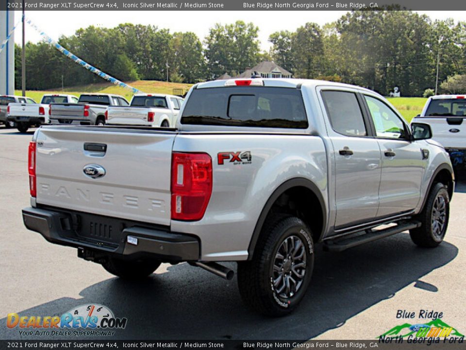 2021 Ford Ranger XLT SuperCrew 4x4 Iconic Silver Metallic / Medium Stone Photo #5