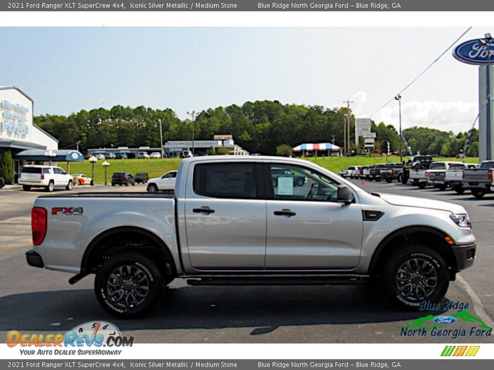 2021 Ford Ranger XLT SuperCrew 4x4 Iconic Silver Metallic / Medium Stone Photo #6