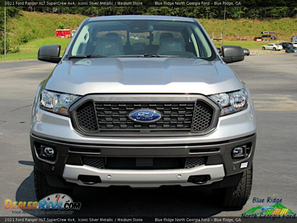 2021 Ford Ranger XLT SuperCrew 4x4 Iconic Silver Metallic / Medium Stone Photo #8