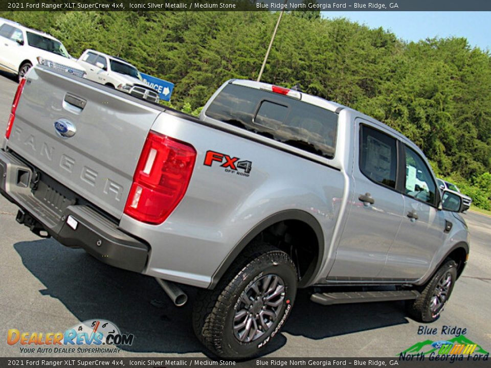 2021 Ford Ranger XLT SuperCrew 4x4 Iconic Silver Metallic / Medium Stone Photo #26