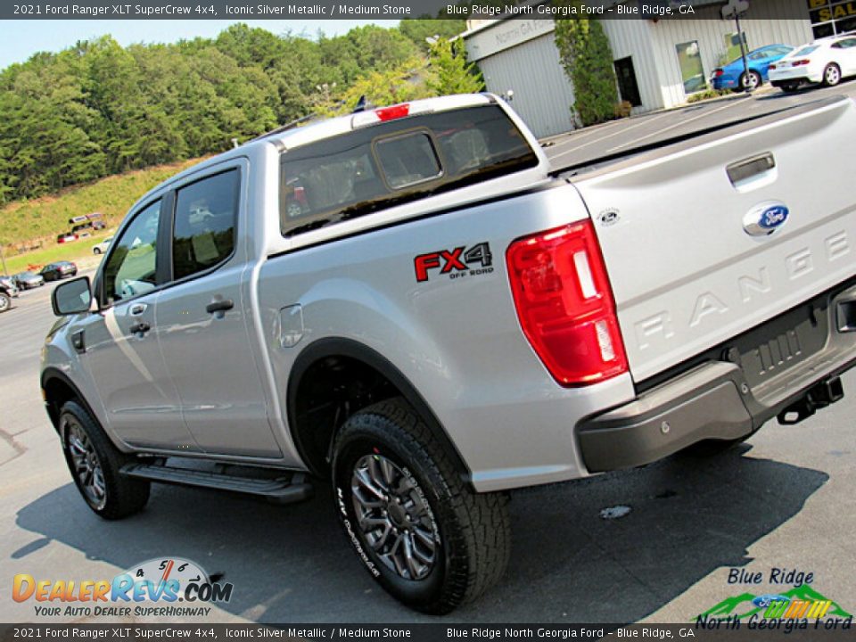 2021 Ford Ranger XLT SuperCrew 4x4 Iconic Silver Metallic / Medium Stone Photo #27