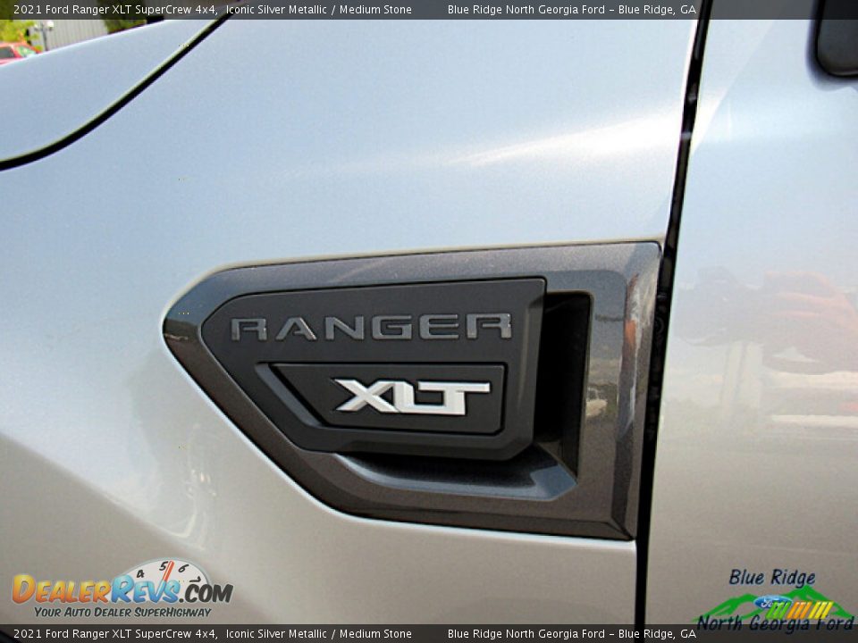 2021 Ford Ranger XLT SuperCrew 4x4 Iconic Silver Metallic / Medium Stone Photo #28