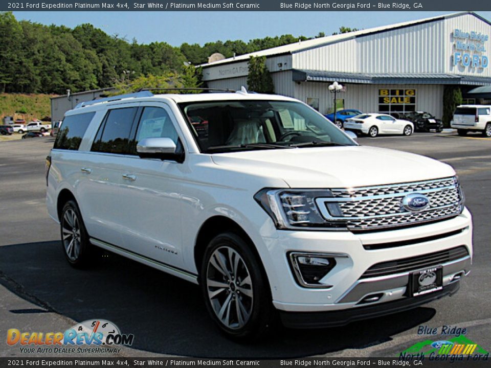 2021 Ford Expedition Platinum Max 4x4 Star White / Platinum Medium Soft Ceramic Photo #7