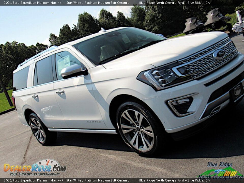 2021 Ford Expedition Platinum Max 4x4 Star White / Platinum Medium Soft Ceramic Photo #31