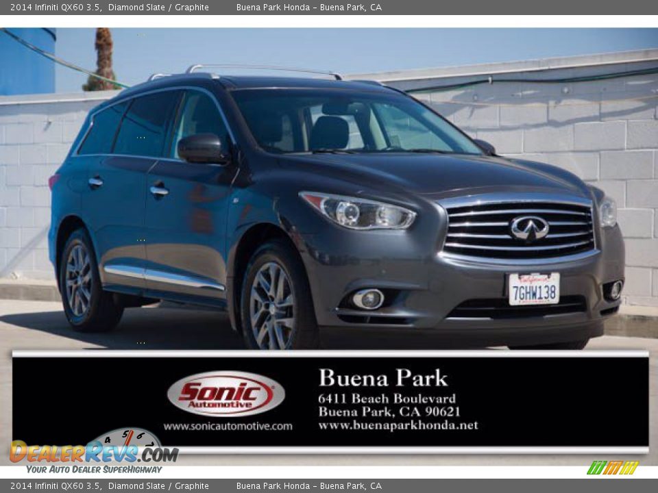 2014 Infiniti QX60 3.5 Diamond Slate / Graphite Photo #1