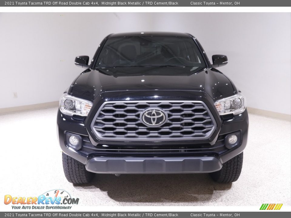 2021 Toyota Tacoma TRD Off Road Double Cab 4x4 Midnight Black Metallic / TRD Cement/Black Photo #2