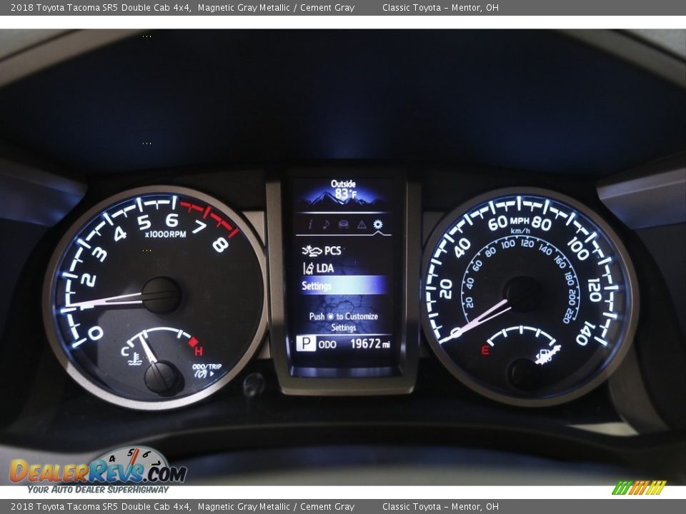 2018 Toyota Tacoma SR5 Double Cab 4x4 Magnetic Gray Metallic / Cement Gray Photo #8